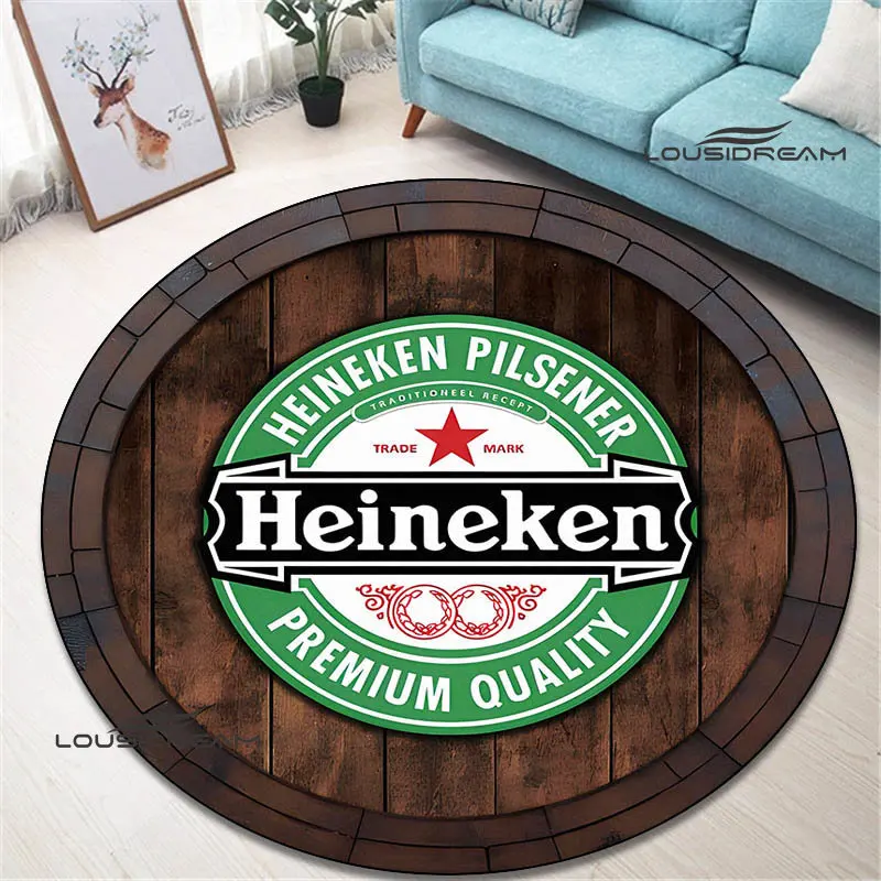 

Green Beer Print Round Carpet living room bedroom carpet non-slip floor mat photography props area rug birthday gift
