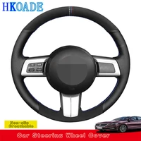 customize diy soft suede leather steering wheel cover for mazda mx 5 miata 2009 2014 rx 8 2009 2013 cx 7 2007 2009 car interior