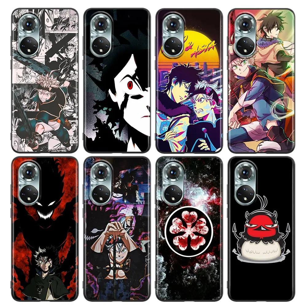 

Phone Case for Honor 8X 9S 9A 9C 9X Case Lite 9A 50 10 20 30 Pro 30i 20S(6.15) Silicone Cover Hot Manga Anime Black Clover
