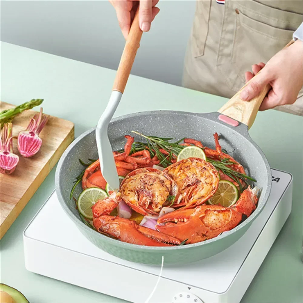 

Pans Frying Pan Wok Pots Induction Cooker 28cm Cooking Pots Non-stick Pan Skillet Egg Pancake Pan Thicken Frying Pans Gas Stove