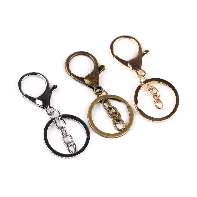 

Party Favors Key Ring Metal DIY Jewelry Accessories Three Piece Set Key Chain Accessories Key Chain With Lobster Buckle