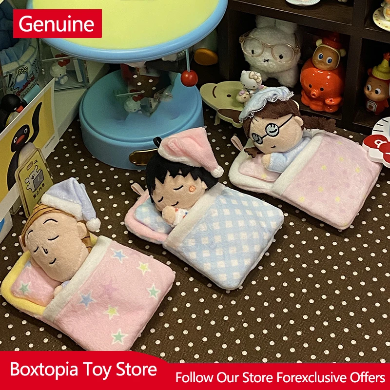 Фото Новая оригинальная плюшевая кукла-брелок Chibi-Maruko Chan в спальном мешке Sweet Dream, 13 см, с наполнителем, украшение для сумки, игрушка, подарок №5