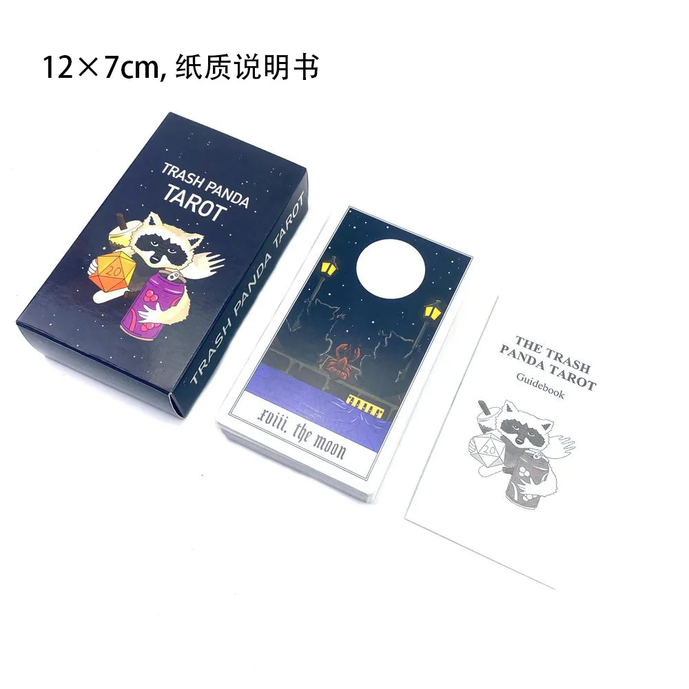 

12x7cm Big Size таро Trash Panda Tarot Deck 78 Cards with Paper Manual Guide Witch Tarot Beginners with Guidebook Card Game