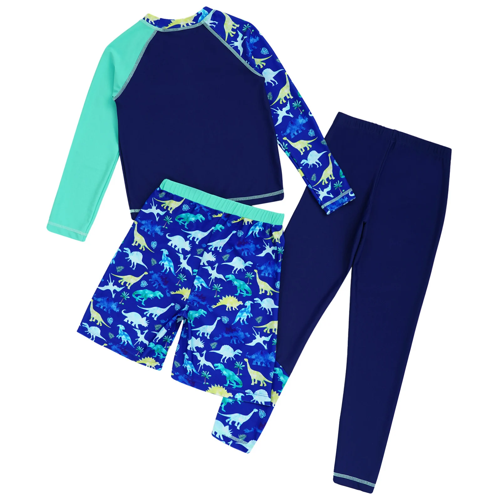 Cartoon Summer Boys Swimsuit Rashguards Long Sleeve Swimming Tops Pants and Shorts Fashion Beach Bathing Surfing Suits Swimwear