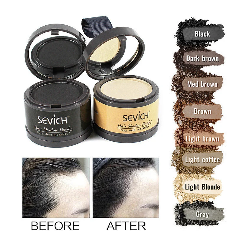 

Sevich Hair Line Powder 4g Black Root Cover Up Natural Instant Waterproof Hairline Shadow Powder Hair Concealer Coverage 13Color