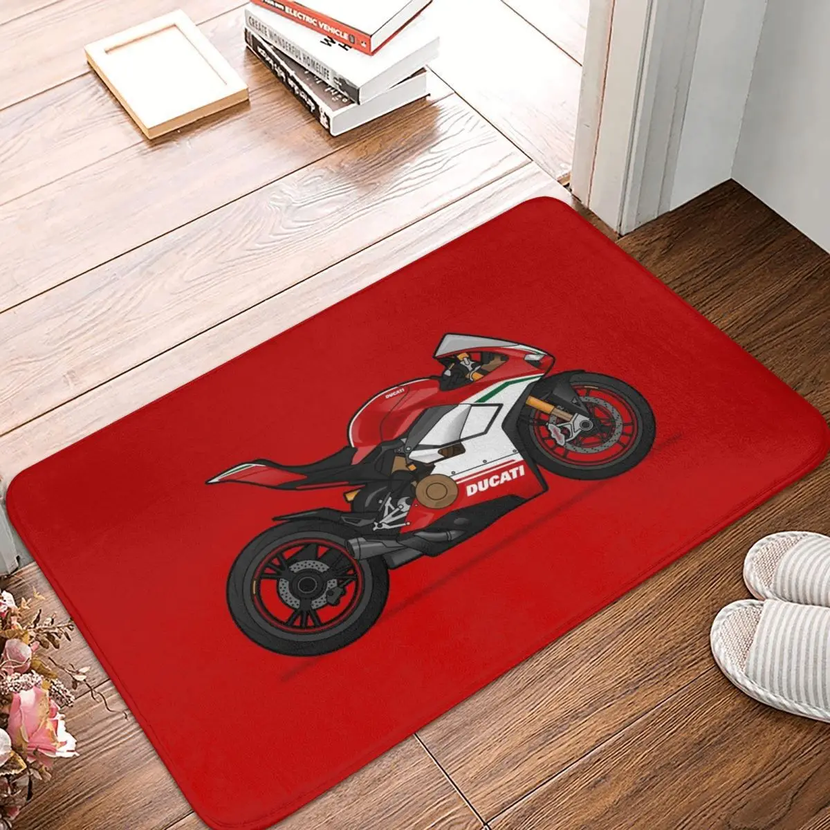 Ducati Panigale V4 Speciale Polyester Doormat Rug Carpet Mat Footpad Non-slip AbsorbentEntrance Kitchen Bedroom Balcony Cartoon