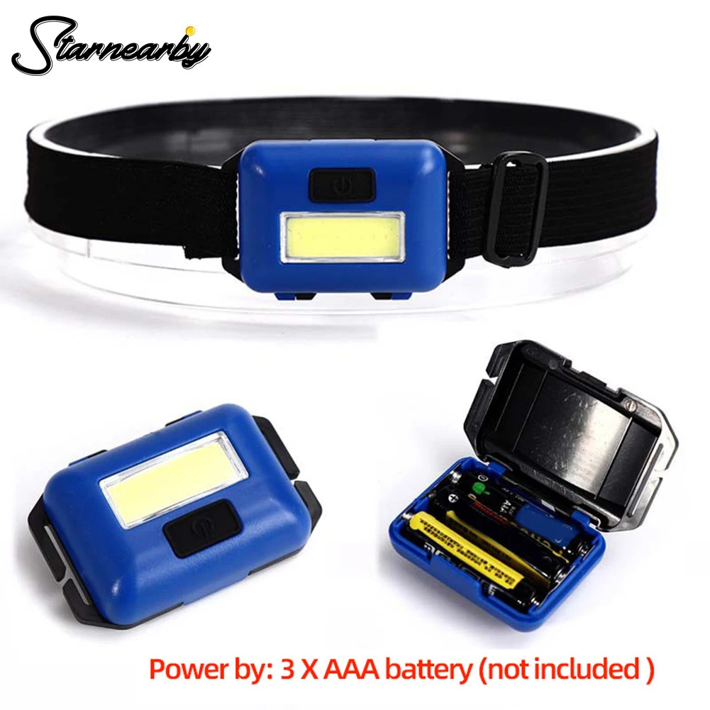 

1/2/3/4PCS Mini Headlights Portable COB LED Headlamps Waterproof Head Front Light Camping Headlamp 3 Modes Head Torch Lights