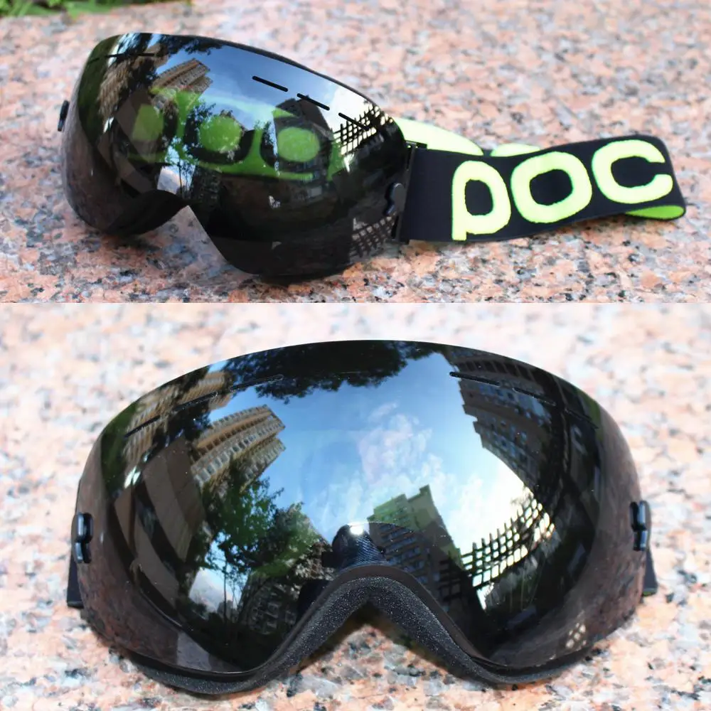 

POC ski goggles Double layers UV400 anti-fog big ski mask glasses skiing men women snow snowboard Polarized lens