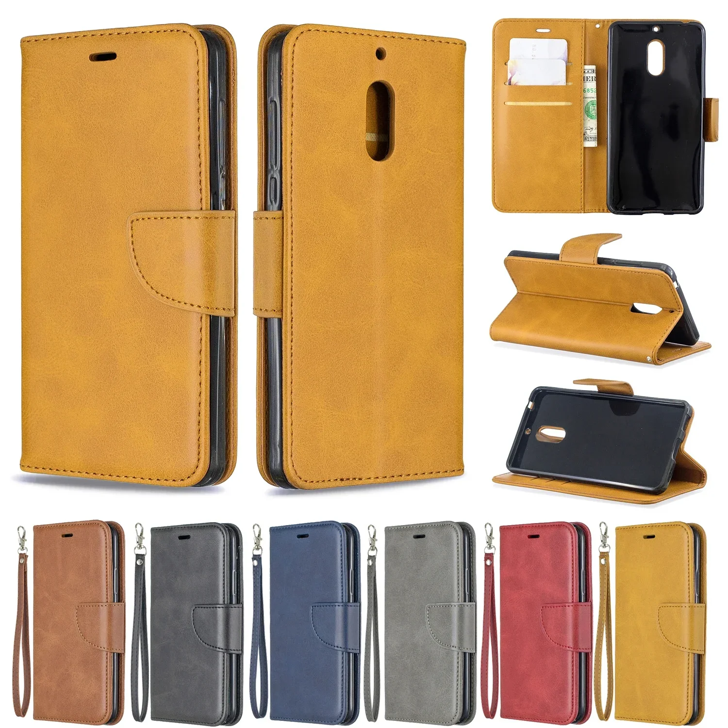 Однотонный кожаный чехол с узором из овечьей шерсти чехол-книжка-бумажник для