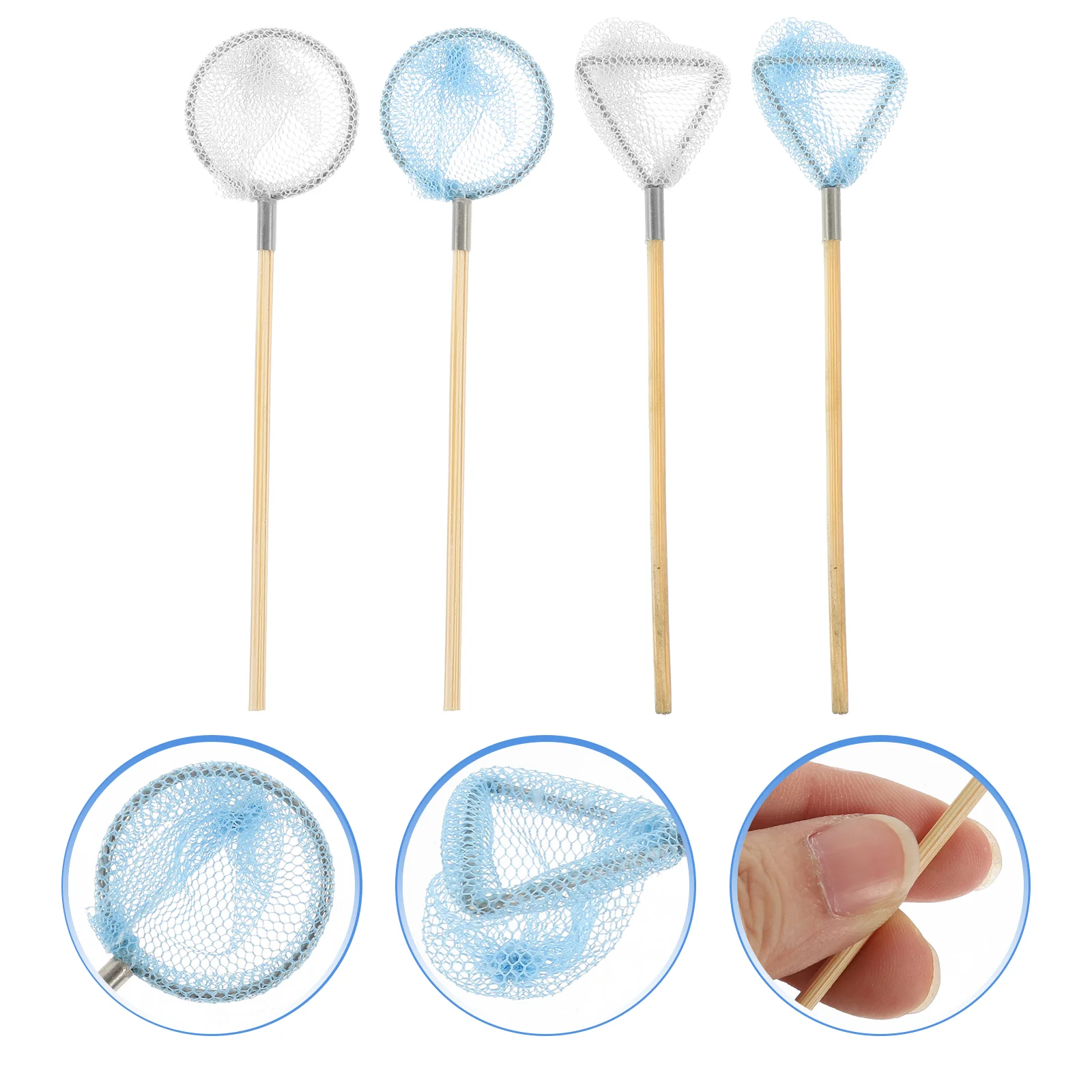4 шт. сумка для рыболовной сети модель уличный декор миниатюрная сцена реквизит