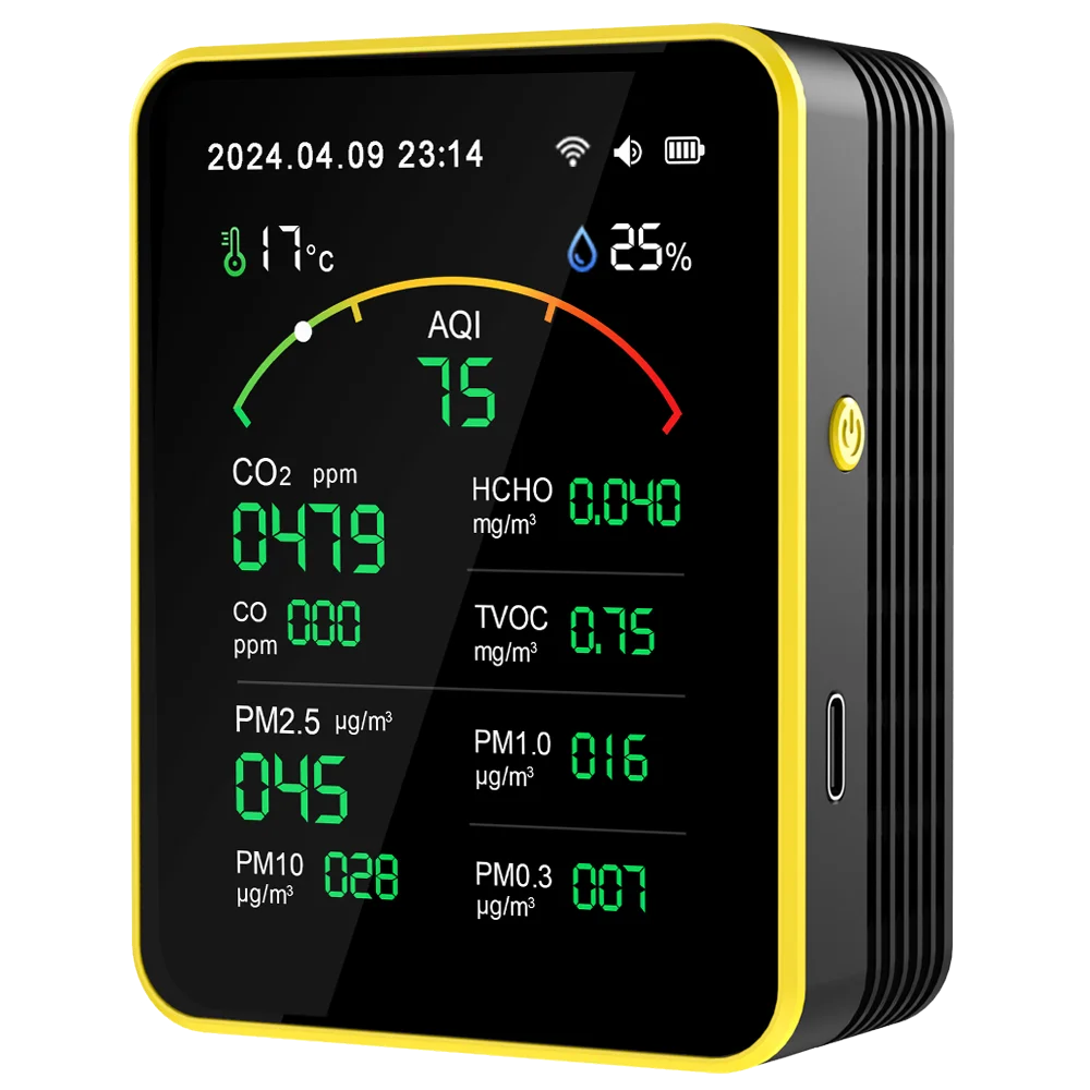 Умный детектор качества воздуха TUYA 15 в 1, CO2 PM2.5PM1.0 | AliExpress