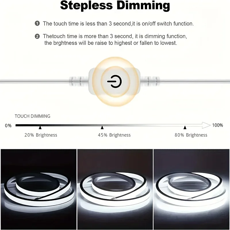 Гибкие водонепроницаемые светодиодные ленты с неоновым датчиком для украшения