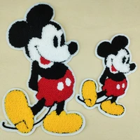 cartoon mickey mouse towel embroidered size mickey patch autumn and winter sweater baseball uniform decorative embroidery