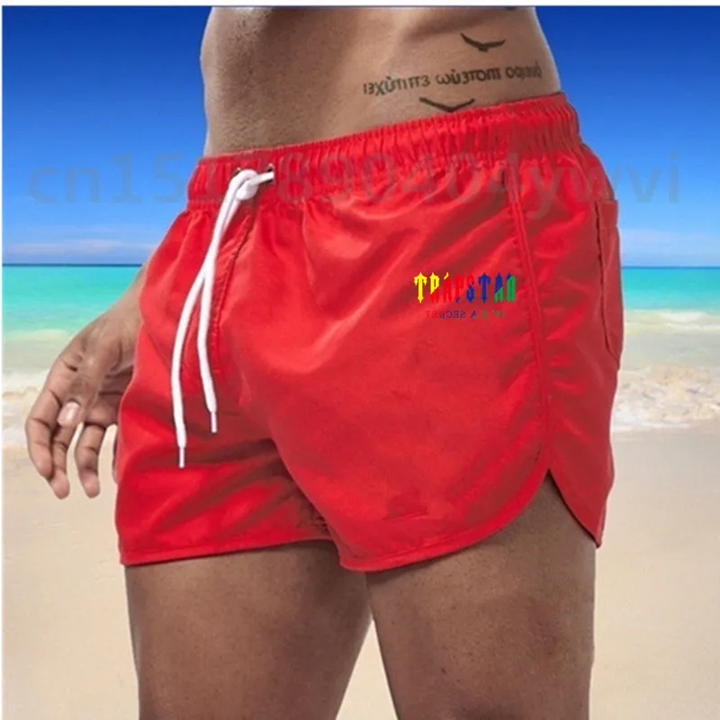 

TRAPSTAR Men's Swim Shorts Summer Colorful Swimwear Man Swimming Trunks Sexy Beach Shorts Surf Board Male Clothing Pants
