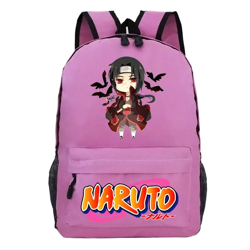 

Naruto Backpack Kawaii Children's Campus Student Schoolbag Cartoon Pattern Japanese Anime Print Backpack Casual Bag