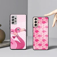 for samsung s22 design cute flamingo tempered glass phone cases for samsung s22 s21 s20 ultra pro s10 plus note10 20 ultra cover