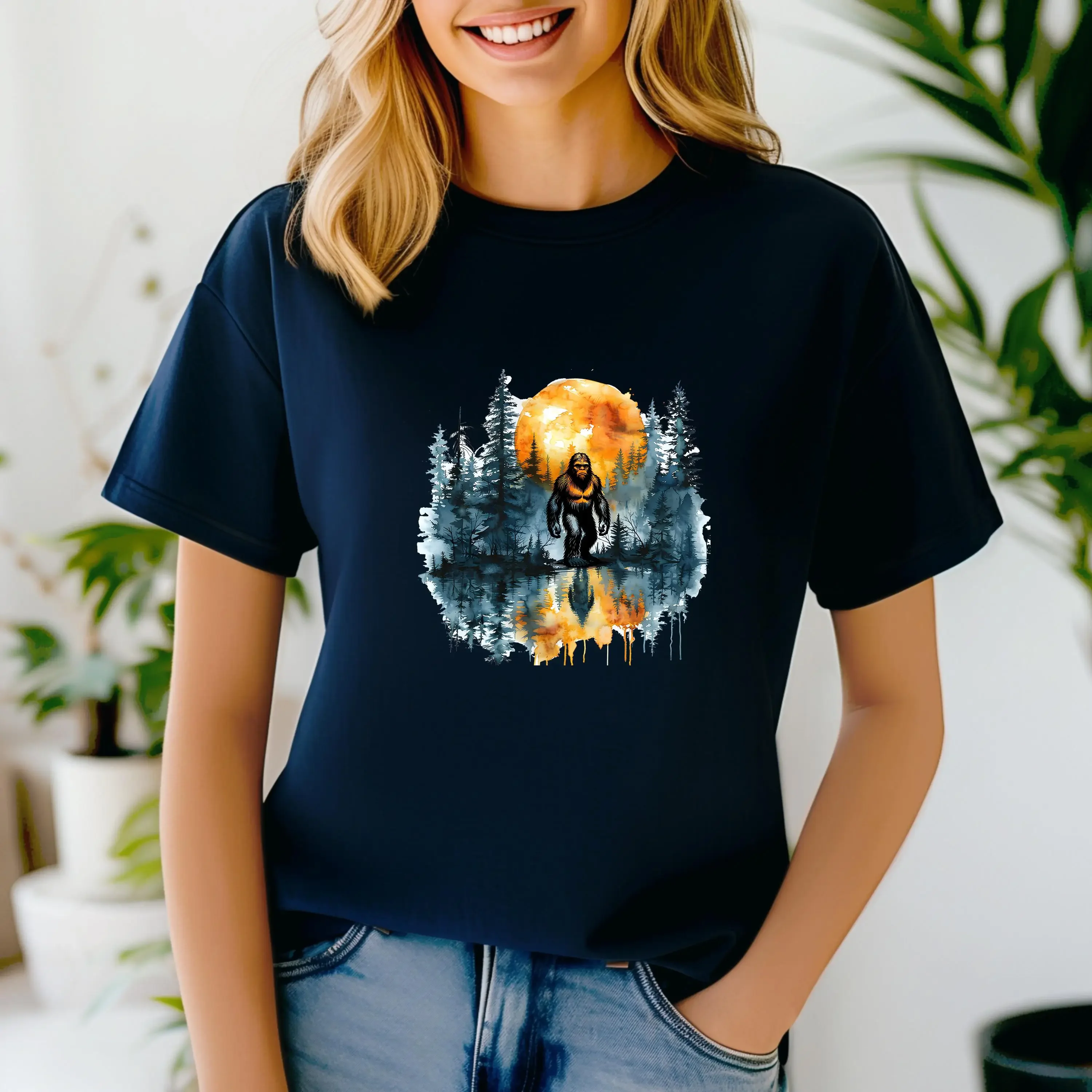 Фото Футболка Bigfoot Orange Moon с графическим рисунком, доступны разные цвета №1