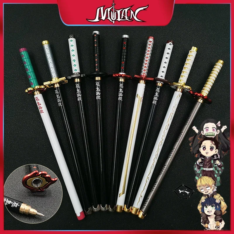 7 9 дюйма аниме Kimetsu No Yaiba Nichirin Blade Pen Металлическая модель Kamado Tanjirou Меч ручки Zenitsu