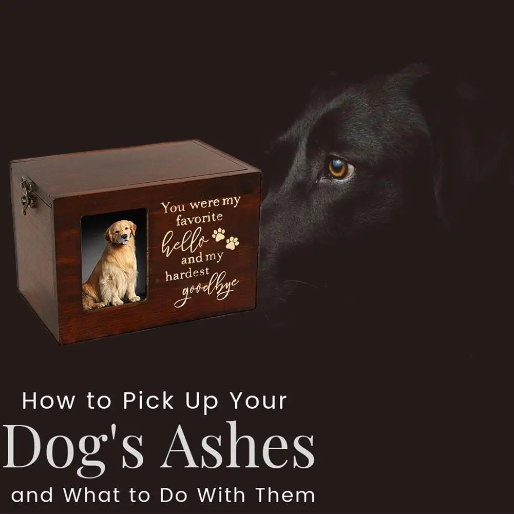 

Pet Urn Wooden Pet Dog Storage Box Photo Cinerary Supplies Memorial Pet Funeral Box Casket P1b4