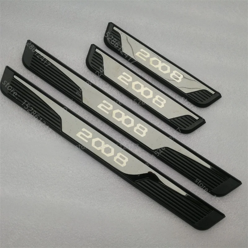 

Для Peugeot 2008 4008 5008 оригинальный пластиковый порог Накладка на порог приветственная педаль из нержавеющей стали аксессуары для стайлинга автомобиля