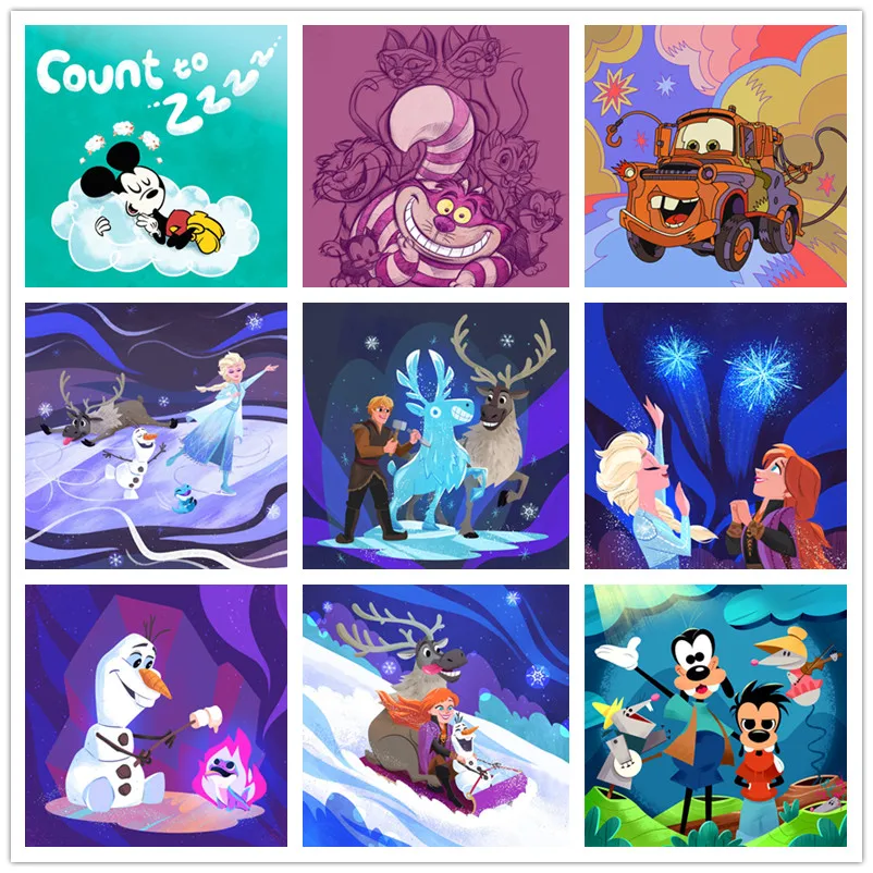 

Алмазная 5D картина из мультфильма «сделай сам» Disney, вышивка Чеширский кот в стране чудес, вышивка крестиком, мозаика, подарки, украшение для ...