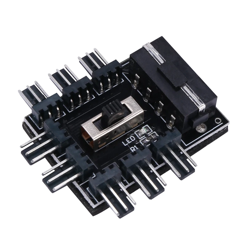 

PC 1 To 8 4Pin Molex Cooler Cooling Fan Hub Splitter Cable PWM 3Pin Power Supply Speed Controller Adapter For PC Mining