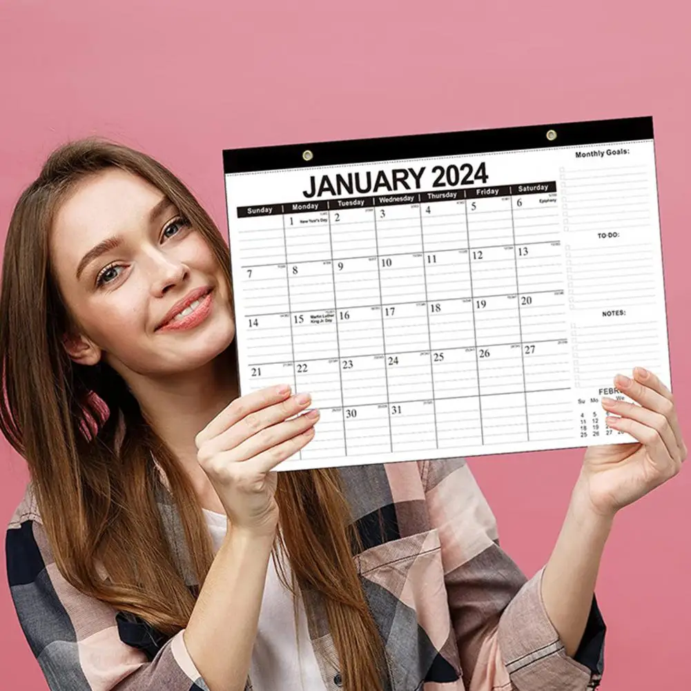 Календарь на стену 2024, 2025, календарь на стену с подвесным календарем, большой  календарь на стену для офиса, дома и школы | AliExpress