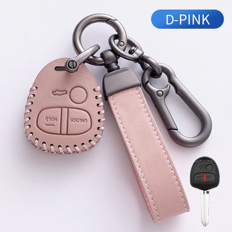 

Модный стильный Автомобильный ключ из воловьей кожи для Mitsubishi Pajero Lancer 10 Grandis EX Outlander автомобильные аксессуары для дистанционного управления