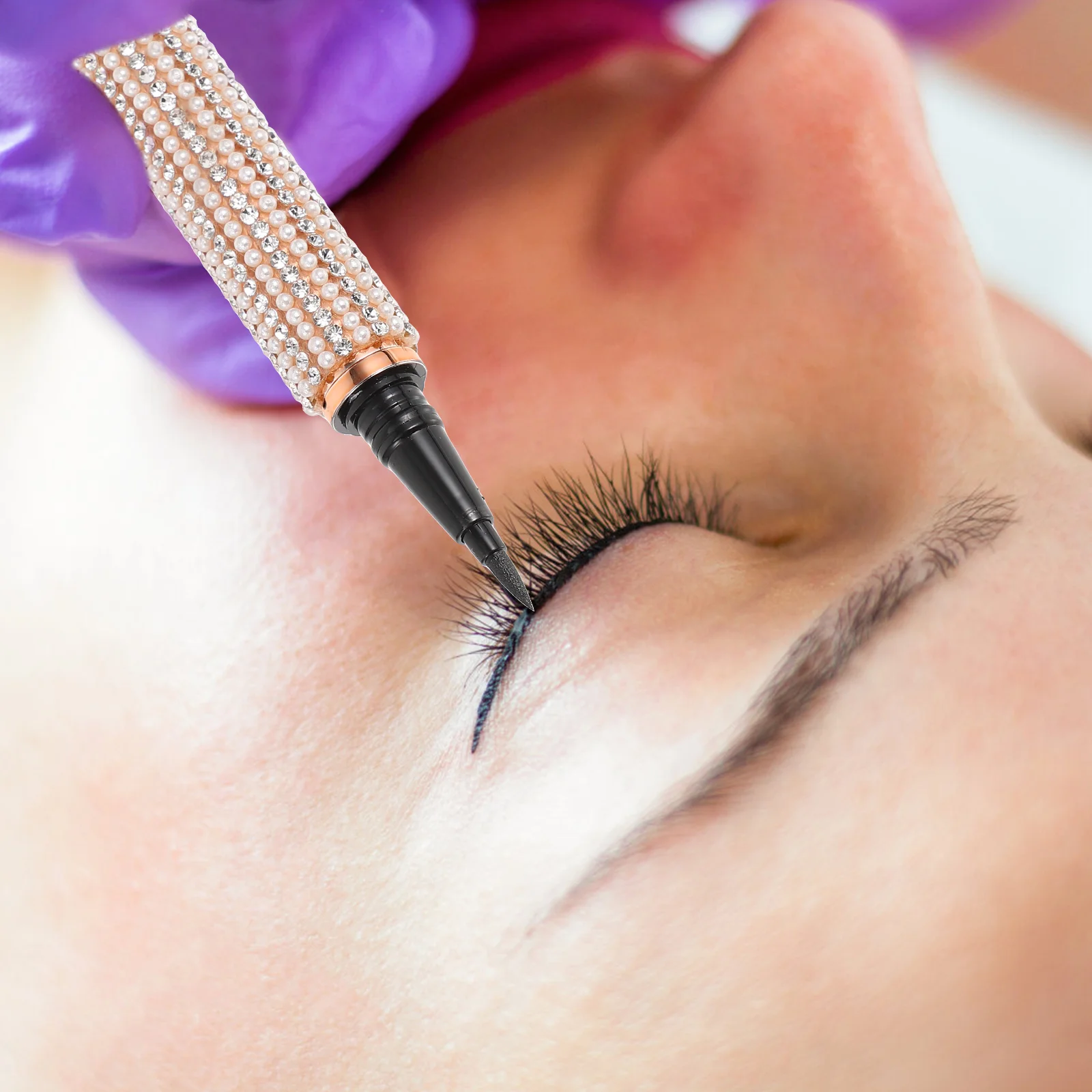 Накладные ресницы подводка для глаз карандаш самоклеящийся пластиковый