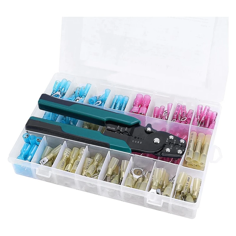 

Connectors Ferrule Crimping Tool Kit With 200PCS Ferrules Insulated Electrical Wire Connectors, Wire Crimper KIT