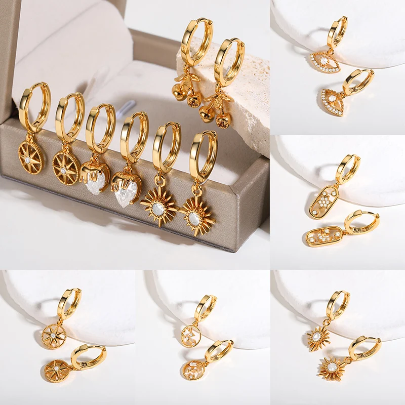 

Modern Women's Earrings 2022 Stainless Steel Hoop Zirconia Earring Fashion Geometry Piercing Jewelry Gift Wholesale Earrings