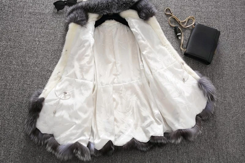Winter 2022 Mink-fur Fashion Women's Plus-size Coat, Long Mink-fur Casual Coat, Women's Fox-fur