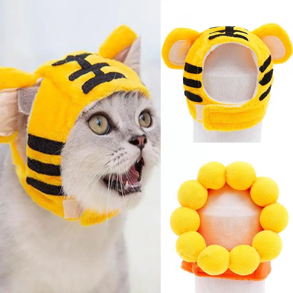 Мягкие милые головные уборы с мультяшными животными для щенков аксессуары