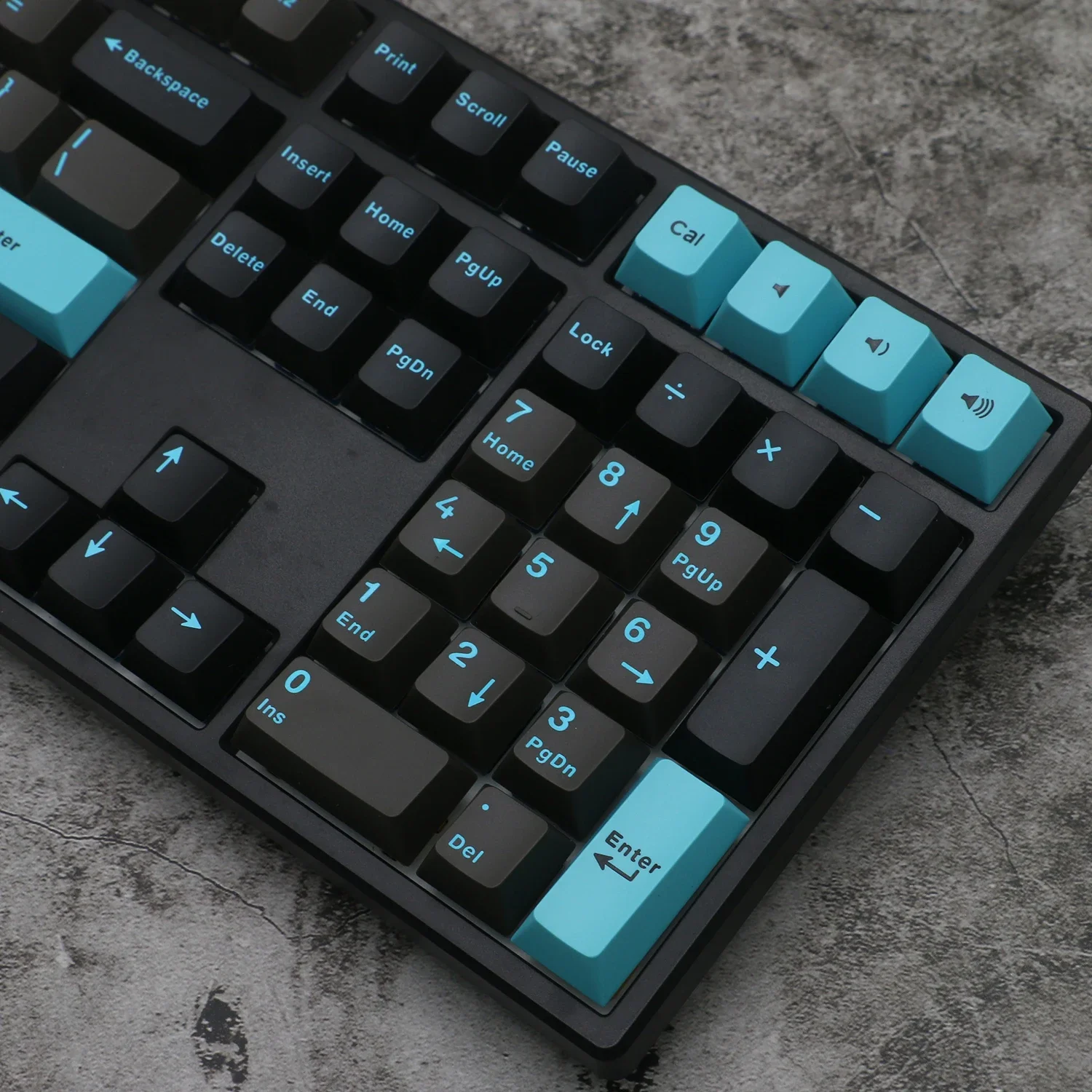 Графитовый синий PBT двухцветный формовочный колпачок 135 клавиш вишневый