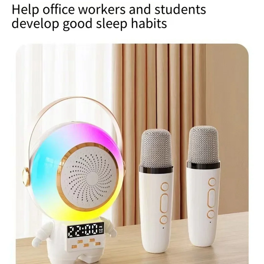 Астронавты Bluetooth-динамик Беспроводное караоке с красочным микрофоном подсветкой