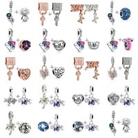2pcslot charms plata de ley charm fit original brand bracelets silver color astronaut series bead charm diy jewelry for women
