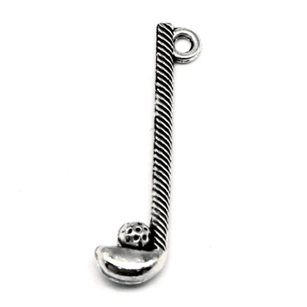 

100pcs Wholesale Jewelry Lots Golf Clubs Charms Pendant Supplies For Jewelry Materials 8x32mm