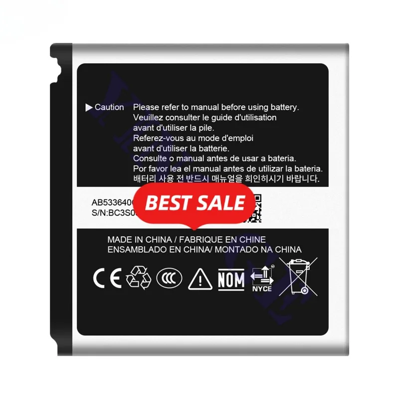 Фото Аккумулятор AB533640CU для мобильных телефонов Samsung S3600/S3600/Metro C3110/G400/G500/F469/G600/G608/J638/F330/F338/S3600i с инструментами для замены №3