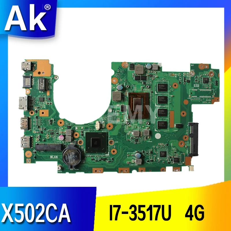

Материнская плата X402CA, быстрая память 4G для ноутбука Asus X502CA X402CA, материнская плата X402CA, материнская плата X402CA