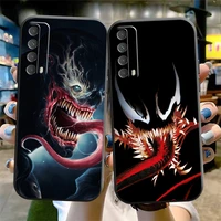 marvel venom phone case for huawei honor 7a 7x 8 8x 8c 9 v9 9a 9x 9 lite 9x lite back silicone cover carcasa funda black