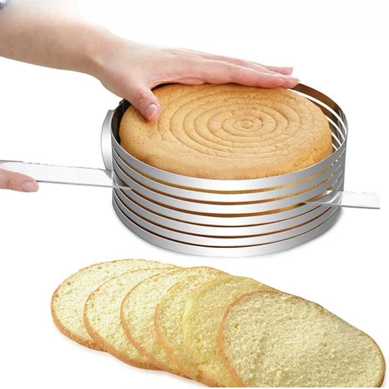 

Регулируемая форма для муссового торта, круглая многослойная форма для нарезки торта из нержавеющей стали, инструменты для выпечки 001