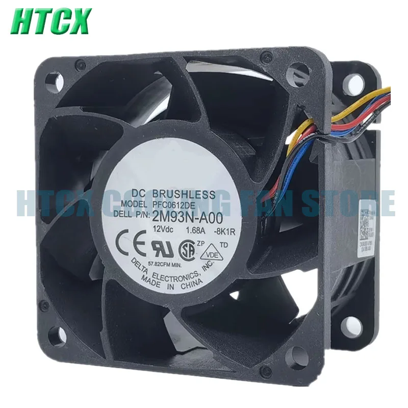 Фото Оригинальный охлаждающий вентилятор PFC0612DE DC12V 0,81A 60X60X38 мм с четырьмя линиями №1
