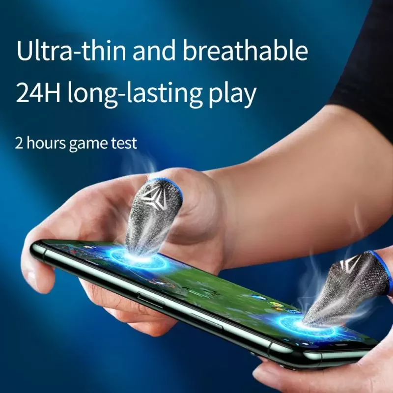 

2023 PCS Mobile Phone Gaming Gloves Sweat-free Breathable Touch Screen Thumb Fingertips Mobile Gaming Accessories For PUBG