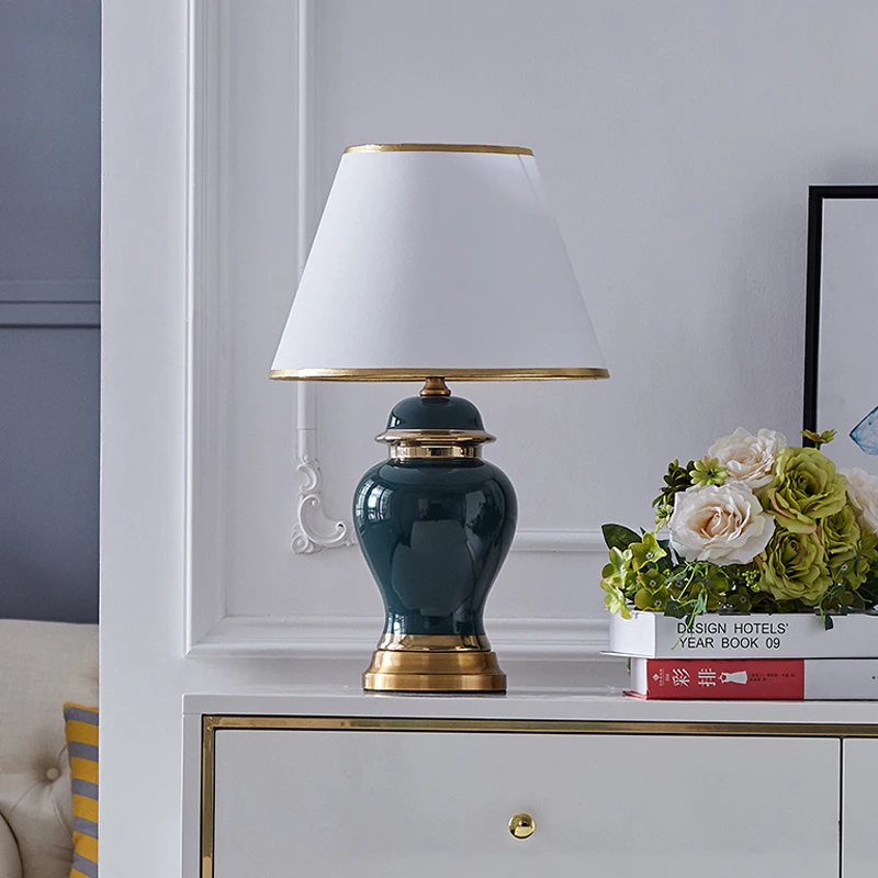 Современная керамическая прикроватная Настольная лампа для гостиной спальни