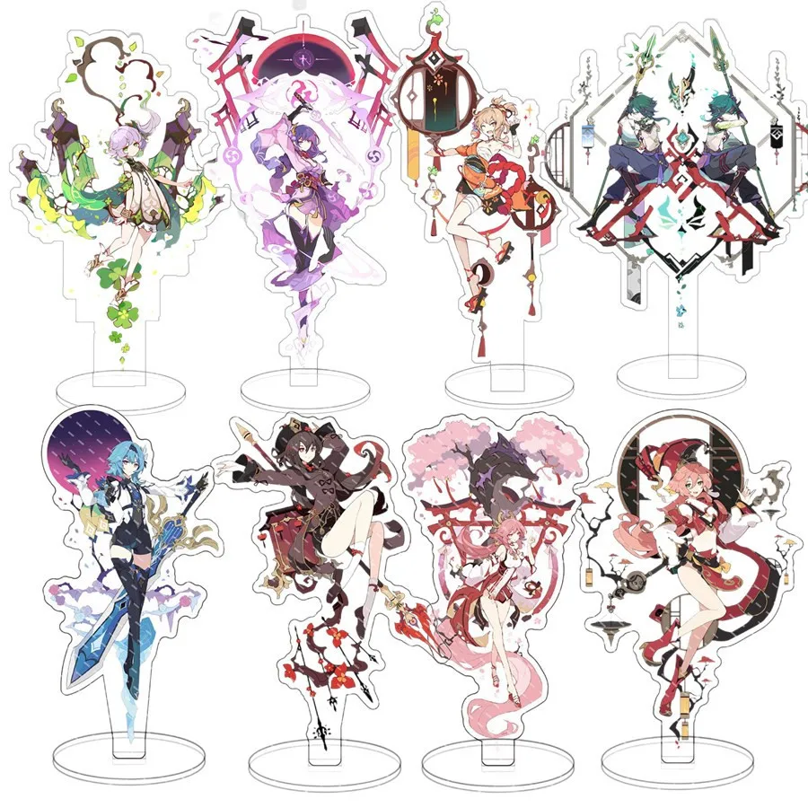

Genshin Impact Anime Hutao Nahida Kamisato Ayato Ayaka Tarot Acrylic Stand Model Plate Desk Decor Standing Decoration Gift