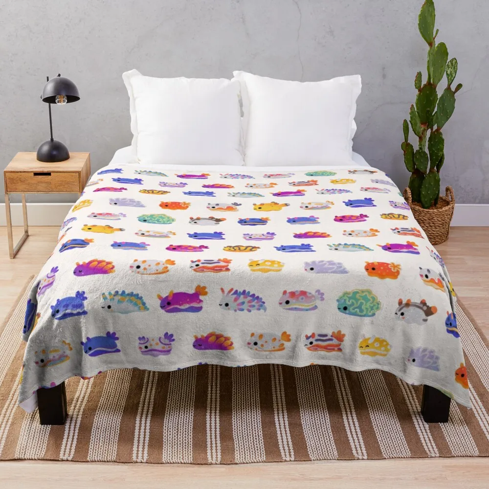

Bed Throw Woven Blanket Chunky Knit Blanket Fabric Plaid Sea Slug Day - Bright Throw Blankets