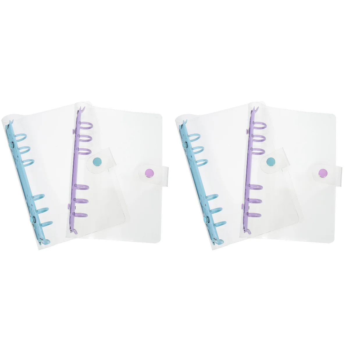 

4 pcs Binder Coat Notebook Cover Snap Fastener Binder Cover Binder Notebook Shell for Student