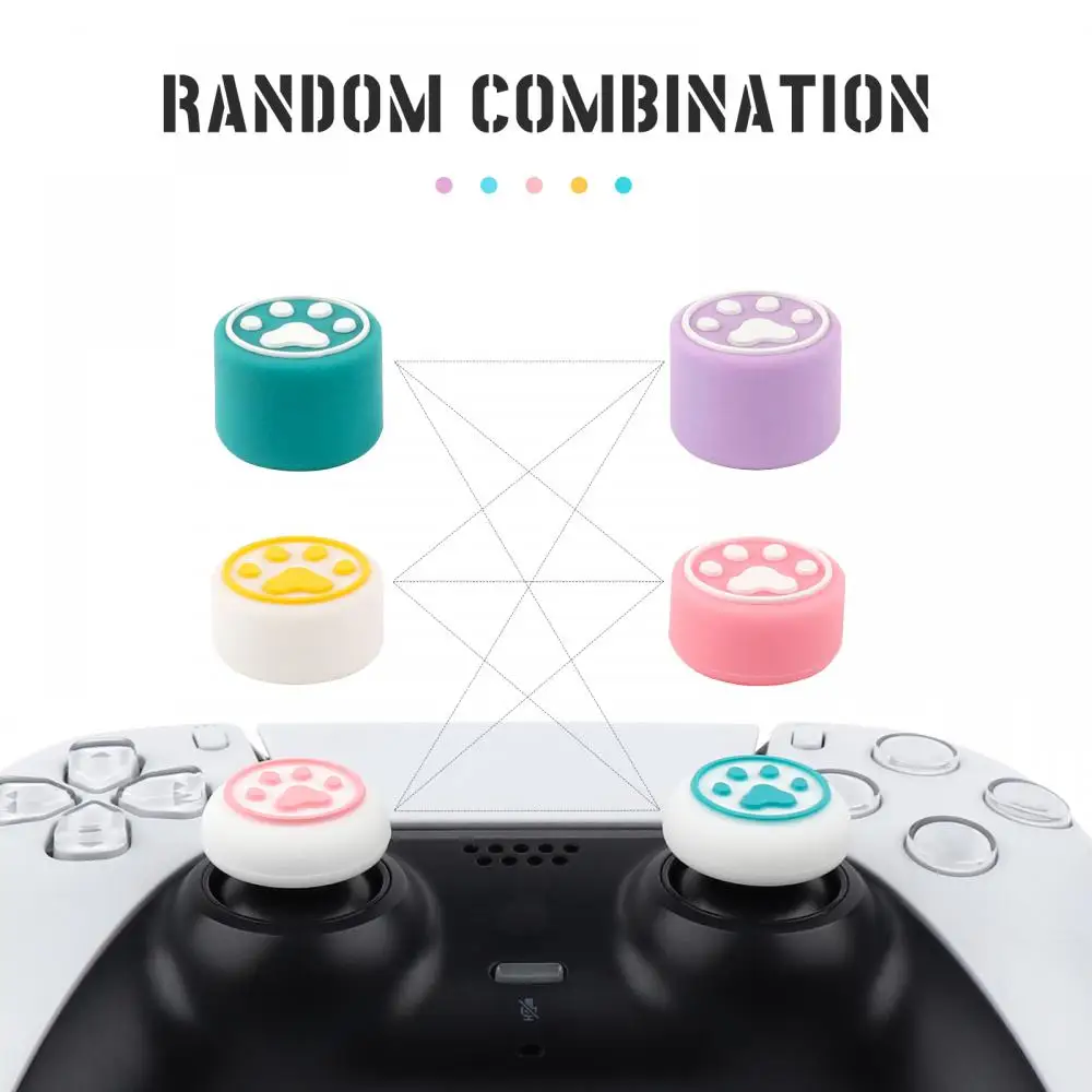 

Cute Thumb Grip Caps For PS5 PS4 NS PRO Controller Joystick Cover For Playstation 5 Thumbstick Case Gamepad Accessories 2023