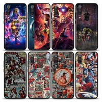 marvel avengers marvel phone case for xiaomi mi 9 9t se mi 10t 10s mia2 lite cc9 pro note 10 pro 5g soft silicone