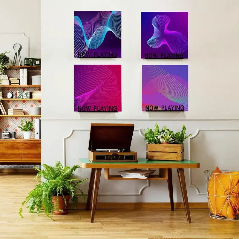 

Стеллаж для записей, настенный акриловый держатель для записей, прочный, для альбомов, дисплеев, декор для стен